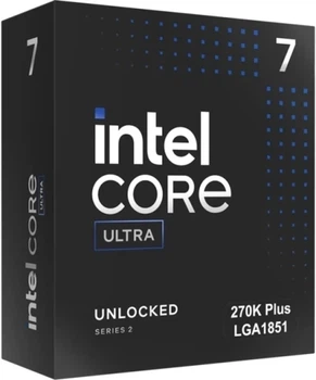 Процесор Core Ultra 7 270K Plus (LGA1851), Box, 24x3.7 ГГц (Turbo Boost 5.5 ГГц, 24 потоки) Intel 000357188