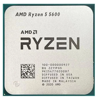 Процессор (AM4) Ryzen 5 5600, Tray, 6x3.5 ГГц (Turbo Boost 4.4 ГГц), L3 32Мб, Vermeer (Zen 3) AMD (2000003569540)
