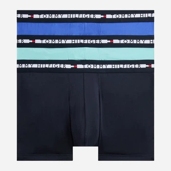 Набір трусів боксерів чоловічих бавовняних Tommy Hilfiger 837726185 M 3 шт Синій мікс (1162576666)