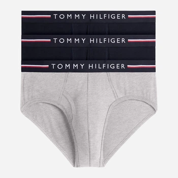 Набор трусов брифов мужских хлопковых Tommy Hilfiger 263548742 L 3 шт Синий/Серый (1162575456)