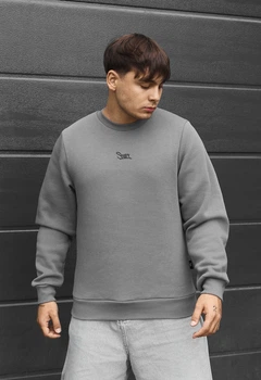Світшот Чоловічий Стаф Сірий З Логотипом На Флісі Staff Logo Gray Fleece S (404801)