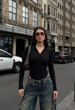 Женское боди стаф черное спортивное Staff ben black XS (404800)