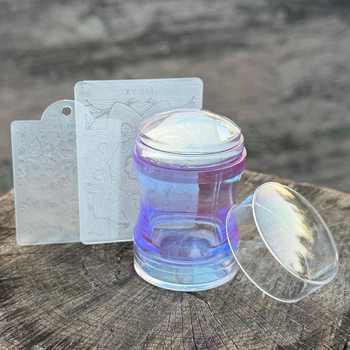 Штамп для стемпинга силиконовый круглый YRE Purple