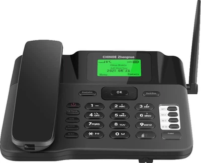Беспроводной стационарный телефон CHINO-E с SIM-картой, совместим с сетями 4G и 3G, для дома и офиса, модель C265 Premium Edition, черный
