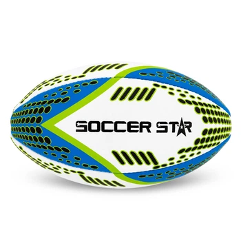 М'яч для регбі розмір No3 тренувальний Soccer Star 5354-3 для гравців 6-9 років White-Blue-Green