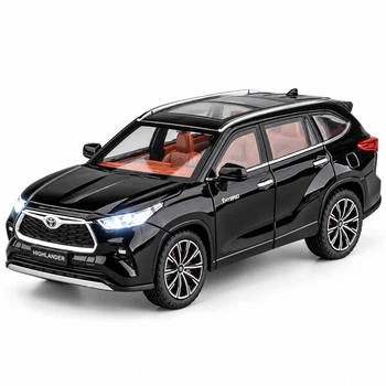 Машинка Toyota Highlander Hybrid игрушка моделька металлическая коллекционная 20 см Черный (6890511)