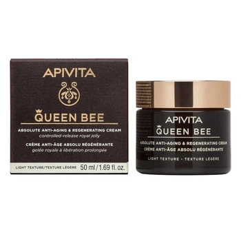 Крем для лица Apivita Queen Bee легкой текстуры для комплексной защиты от старения 50 мл