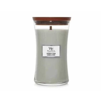 Ароматическая свеча WoodWick Lavender & Cedar Váza ( levandule a cedr ), 85 г