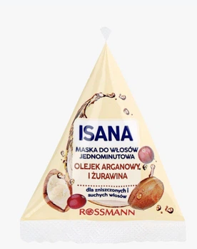 Экспресс-маска для сухих и поврежденных волос ISANA с органой и клюквой в саше 25 мл