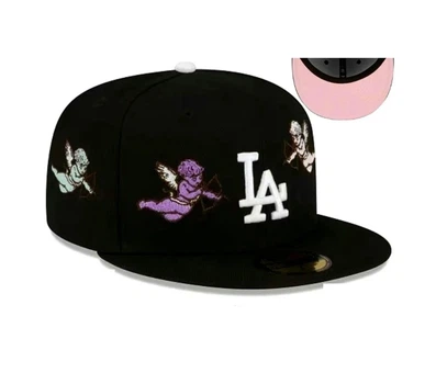 Бейсболка New Era Los Angeles Angel, черная с вышивкой, повседневная