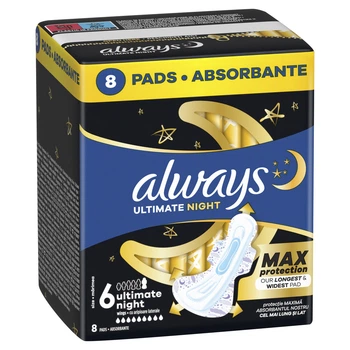 Гігієнічні прокладки Always Ultimate Night (Розмір 6) 8 шт