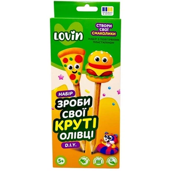 Зроби свої круті олівці TM Lovin Набір для творчості з повітряним пластиліном (СМАКОЛИКИ) Lovin (30