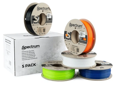 5PACK Premium PETG Spectrum Filaments для 3D-принтера 1.75 мм (5x0.25 кг) S0025 0,25 кг Різнокольоровий
