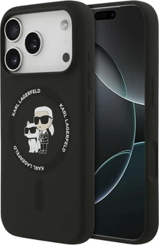 Чохол для смартфона Apple iPhone 18 Pro Max/17 Pro Max Karl Lagerfeld Silicone Karl&Choupette Ring MagSafe Black (KLHMP18LSCMKCRHK)