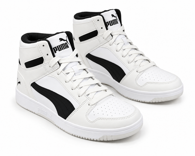 Кросівки чоловічі високі Rebound High Top білі з чорним 44.5 (4065449384704) (29 см)