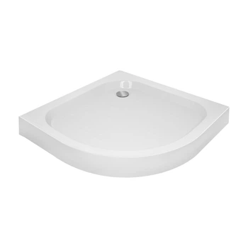 Душевой поддон Kapielka ST90x90x14 низкий, полукруглый, диаметр слива 52 мм Lidz
