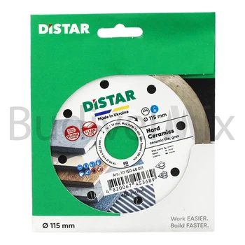 Диск алмазний відрізний DiStar 1A1R Hard Ceramics 115x1,4/1,0x10x22,23 мм суцільний