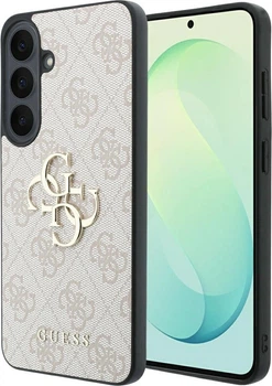 Etui plecki Guess Leather 4G Metal Logo do Samsung Galaxy S26 FE Pink (3666339686314)