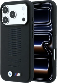 Чохол для смартфона BMW M Blue Perfo Metal Logo MagSafe для Apple iPhone 18 Pro / Apple iPhone 17 Pro Black (3666339668006)