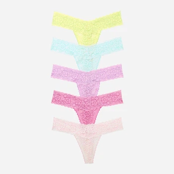 Набор трусиков танга женских Victoria's Secret 57561099 XL 5 шт Яркий микс (1161882452)