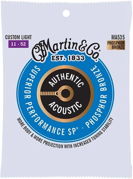 Струни для акустичної гітари Martin MA535 92/8 Phosphor Bronze Custom Light 11/52