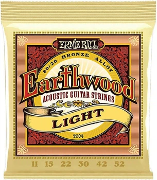 Струни для акустичної гітари Ernie Ball 2004 Earthwood 80/20 Bronze Light 11/52