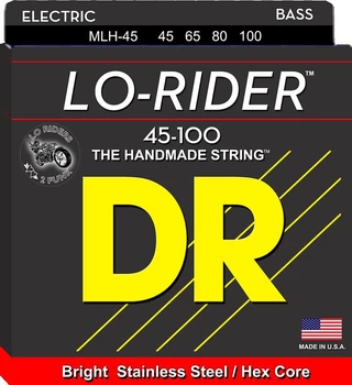 Струны для бас-гитары DR MLH-45 Lo-Rider Stainless Steel Medium - Light 45/100