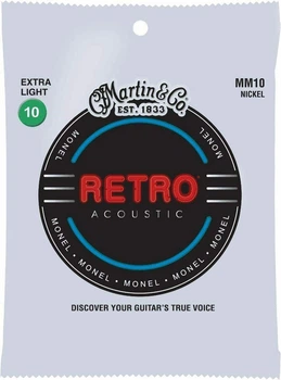 Струны для акустической гитары Martin MM10 Retro Extra Light 10/47