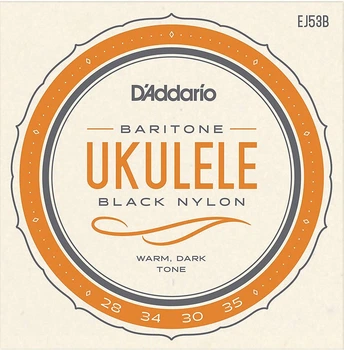 Струны для укулеле D'Addario EJ53B Black Nylon Baritone 28/35