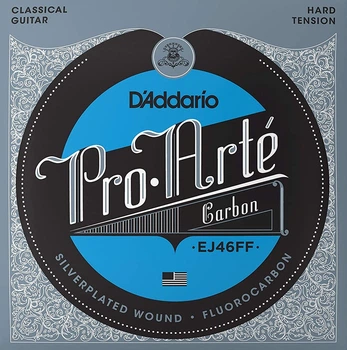 Струни для класичної гітари D'Addario EJ46FF Silverplated Wound Fluоrocarbon Hard Tension
