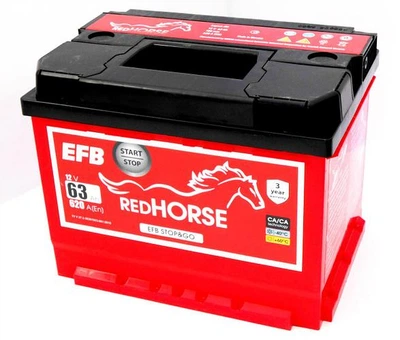 Аккумулятор Red Horse 63Ач 630А EFB (Start&Stop) (L2) (1) Евро правый плюс (COPY)