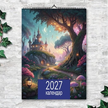 Календарь-планер А3 перекидной настенный Сказочная природа 13 листов ENTERSTORE (art. 269028)