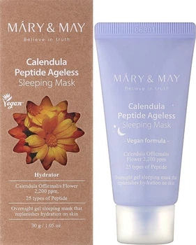 Гелева нічна маска для обличчя Mary & May Calendula Peptide Ageless Sleeping Mask 30г