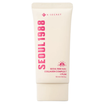 Солнцезащитный крем с коллагеном K-SECRET SEOUL 1988 Sun: Collagen Complex 7 + Plum SPF50+ PA++++, 50 мл