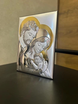 Срібна ікона Свята Родина Beltrami BE6818/3 (15 x 21 см)