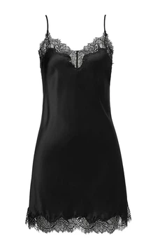 Шовкова нічна сорочка Sainted Sisters S Чорний (L32002P-black)