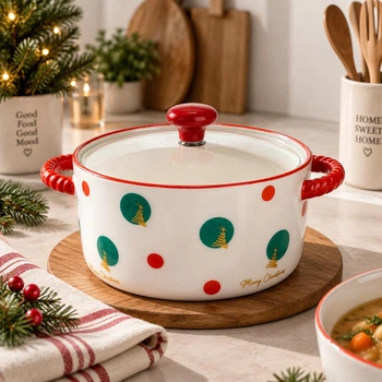 Супница с крышкой 800 мл Merry Tree бульонница фарфоровая кастрюля подачи супа для сервировки стола