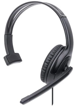 Гарнітура моно USB Manhattan Mono USB Headset Over-Ear з мікрофоном Чорна (766623179874)