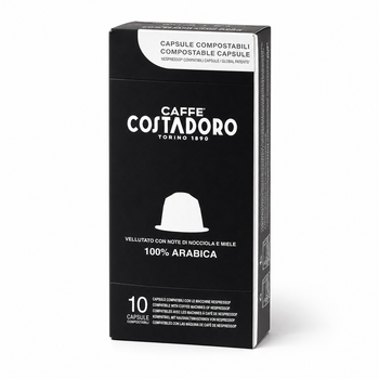 Кофе в капсулах Nespresso Caffe Costadoro RespecTo 100% Arabica compostable — 10 капсул, для кофемашин Nespresso