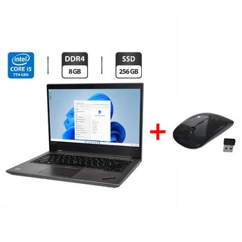 Ноутбук Б-класс Lenovo ThinkPad E480 / 14" (1920x1080) IPS / Intel Core i5-7200U (2 (4) ядра по 2.5 - 3.1 GHz) / 8 GB DDR4 / 256 GB SSD / Intel UHD Graphics 620 / WebCam / Windows 11 Pro б/у + Подарок Беспроводная мышка