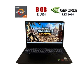 Игровой ноутбук Б-класс Lenovo IdeaPad Gaming 3 15ACH6 / 15.6" (1920x1080) IPS / AMD Ryzen 5 5500H (6 (12) ядер по 3.3 - 4.2 GHz) / 8 GB DDR4 / 512 GB SSD / nVidia GeForce RTX 2050, 4 GB GDDR6, 64-bit / WebCam б/у