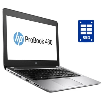 Ультрабук Б-класс HP ProBook 430 G4 / 13.3" (1920x1080) TN / Intel Core i3-7100U (2 (4) ядра по 2.4 GHz) / 6 GB DDR4 / 128 GB SSD M.2 / Intel HD Graphics 620 / WebCam / АКБ не держит б/у