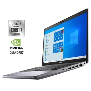 Мобильная рабочая станция Б-класс Dell Precision 3551 / 15.6" (1920x1080) IPS / Intel Core i7-10750H (6 (12) ядер по 2.6 - 5.0 GHz) / 16 GB DDR4 / 512 GB SSD NVMe / nVidia Quadro P620, 4 GB GDDR5, 128-bit / WebCam / Win 11 Pro б/у