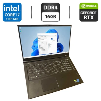 Игровой ноутбук Gateway Creator GGNC71719-BK / 17.3" (1920x1080) IPS / Intel Core i7-11800H (8 (16) ядер по 1.9 - 4.6 GHz) / 16 GB DDR4 / 128 GB SSD + 500 GB HDD / nVidia GeForce RTX 3050 Ti, 4 GB GDDR6, 128-bit / WebCam б/у