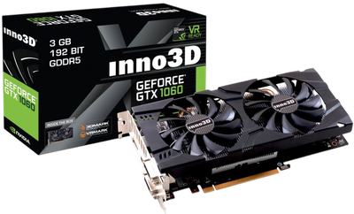 Видеокарта GeForce GTX 1060 3GB Inno3D X2 (N106F-2SDN-L5GS) Б/В