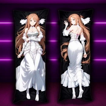 Дакімакура 150 х 50 см Асуна Юкі Мастри Меча Онлайн Asuna Yuuki Sword Art Online Подушка з двосторонньою наволочкою