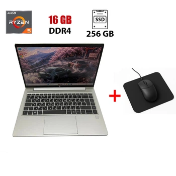 Ультрабук HP ProBook 445 G8 / 14" (1920x1080) IPS / AMD Ryzen 5-5600U (6 (12) ядер по 2.3 - 4.2 GHz) / 16 GB DDR4 / 256 GB SSD M.2 NVMe / AMD Radeon RX Vega 7 / WebCam б/у + Подарок Мышка и коврик