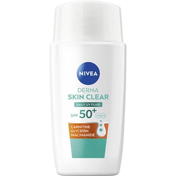 Флюид для ежедневной защиты от солнца Nivea Derma Skin Clear SPF 50+, для проблемной кожи, 40 мл