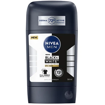 Твердий антиперспірант для чоловіків Nivea Men B&W Epic Night, 50 мл