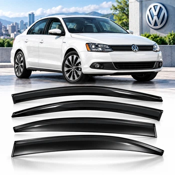 Дефлектори вікон ветровики Volkswagen Jetta VI 2010-2018 скотч SunPlex (SP-S-121)